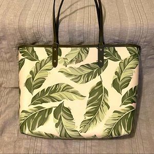 Coach Banana Leaf/Dark Olive Reversible Tote